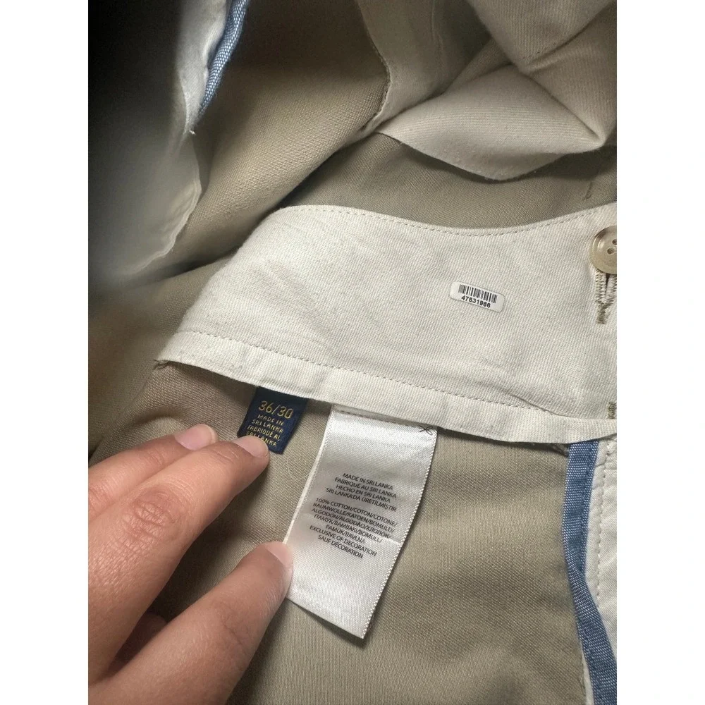 Polo Ralph‎ Lauren Classic Cotton Twill Chino Pants Mens 36x30 Khaki Tan
